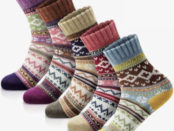Women’s Warm Wool Blend Socks (5 pack) only $4.99!